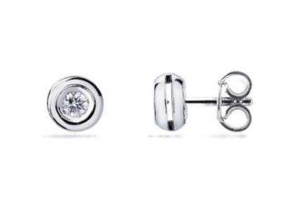 Pendientes chatón oro brillantes