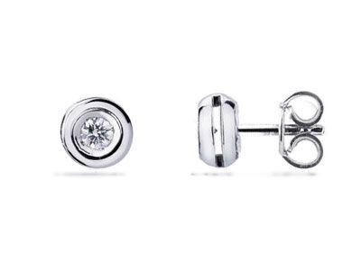 Pendientes chatón oro brillantes