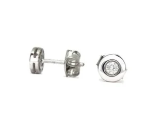 Pendientes chatón pequeño brillante
