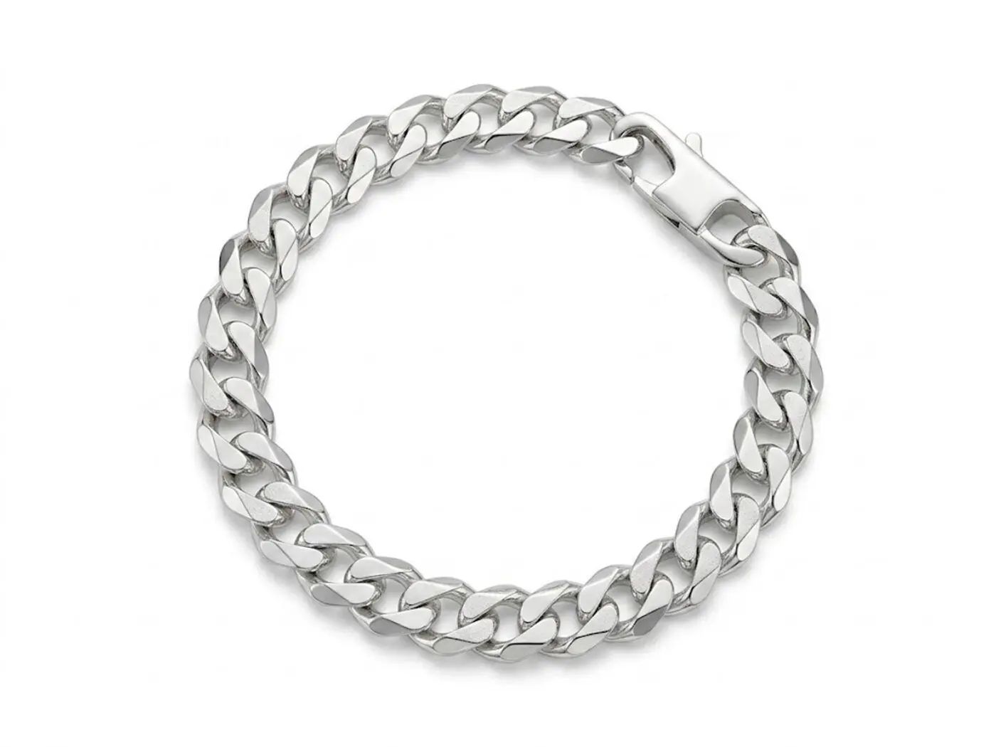 Pulsera plata Barbada hombre