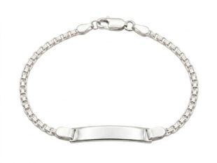 Pulsera plata Bismark placa