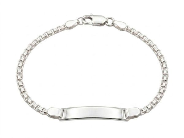 Pulsera plata Bismark placa