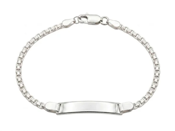 Pulsera plata Bismark placa