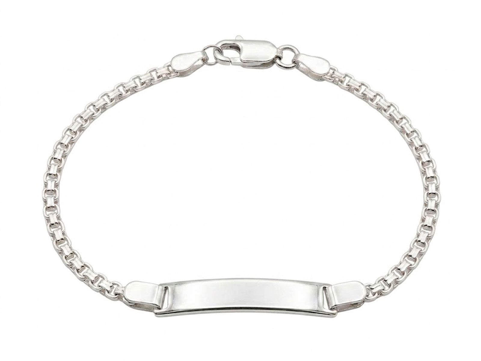 Pulsera plata Bismark placa