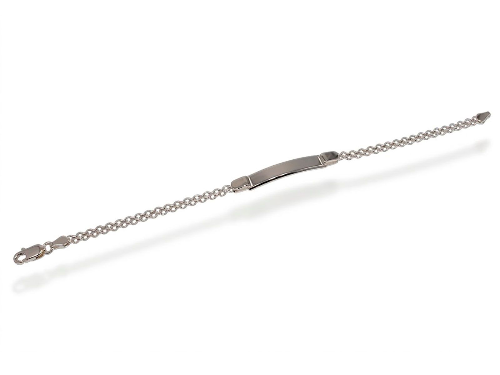 Pulsera plata Bismark placa