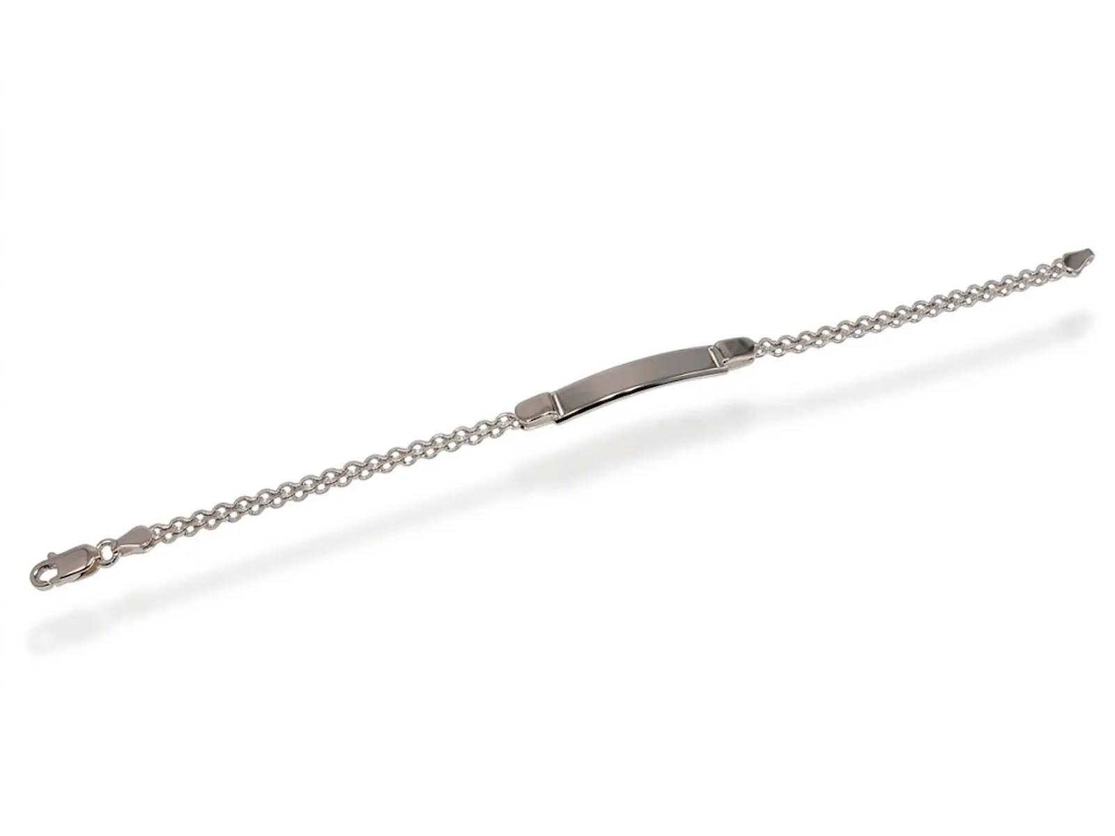 Pulsera plata Bismark placa