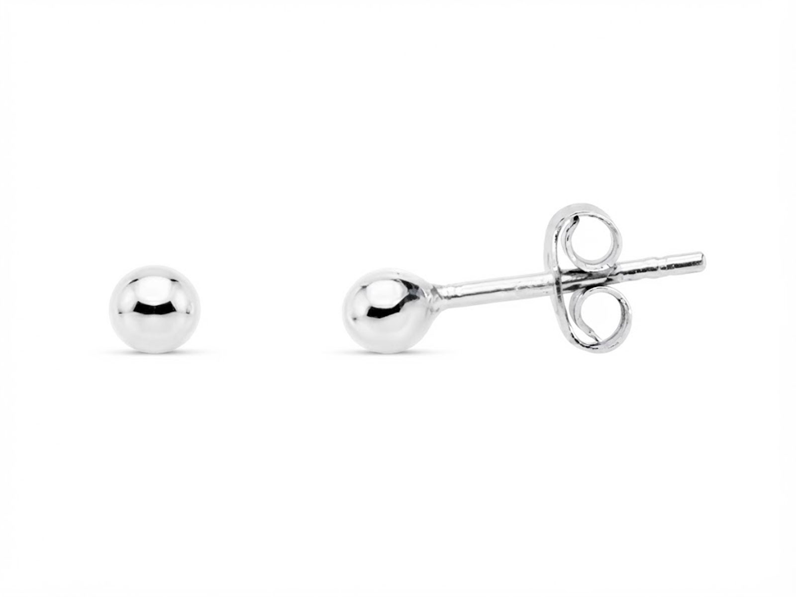 Pendientes plata bola 3mm