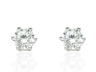 Pendientes plata 6 garras
