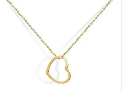 Gargantilla oro corazón calado
