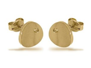 Pendientes oro redondos circonita