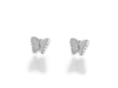 Pendientes plata dormilón mariposa