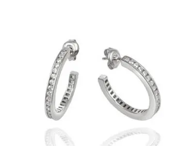 Aros plata 25mm circonitas