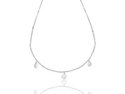 Gargantilla plata cadena perlas