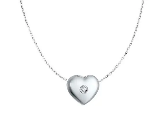 Gargantilla corazón oro blanco