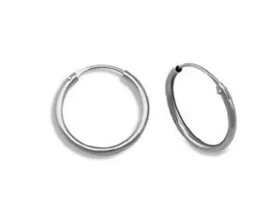 Aros oro blanco 14mm
