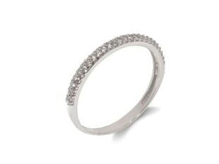 Anillo circonitas oro blanco