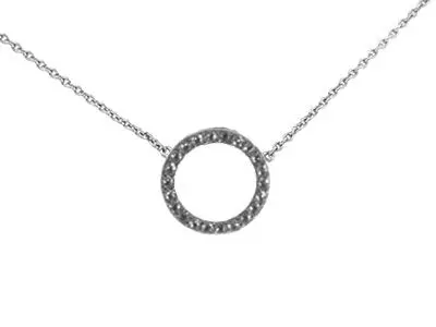 Collar aro oro blanco