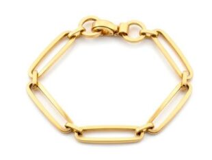 Pulsera oro eslabones rectangulares