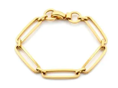 Pulsera oro eslabones rectangulares
