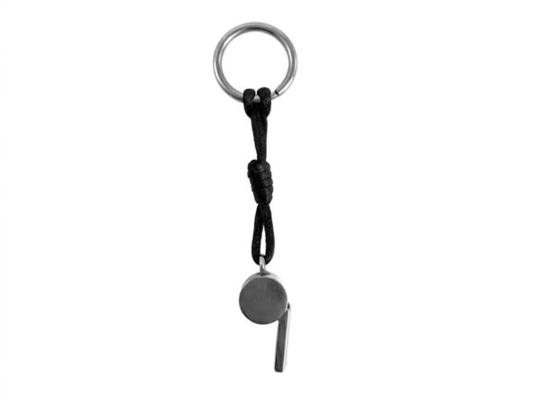 Llavero plata silbato