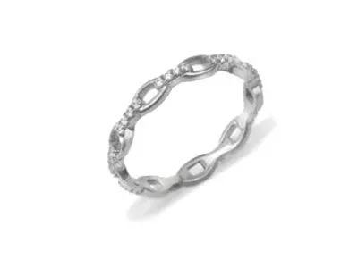 Anillo plata eslabones circonitas