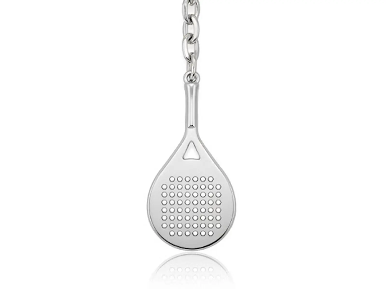 Llavero de plata raqueta de padel