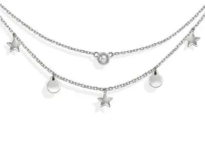 Gargantilla doble monedas estrellas