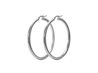 Aros de plata tubo