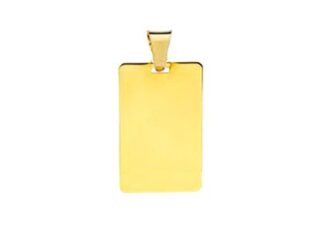 Placa oro rectangular grande
