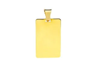 Placa oro rectangular grande