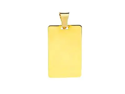 Placa oro rectangular grande
