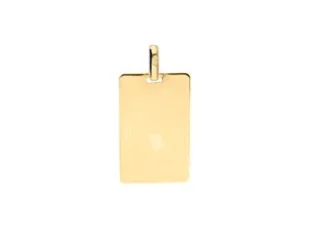 Placa oro rectangular mediana