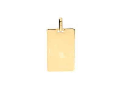 Placa oro rectangular mediana
