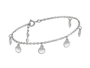 Pulsera plata colgantes monedas
