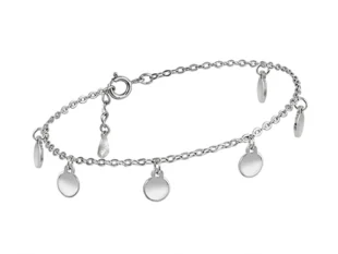Pulsera plata colgantes monedas