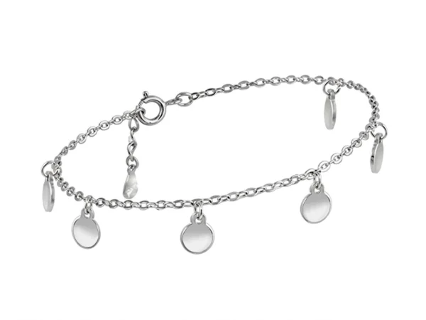 Pulsera plata colgantes monedas