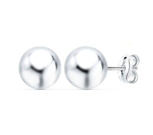 Pendientes plata bola 8mm