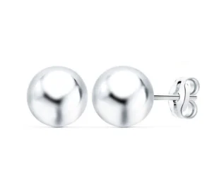 Pendientes plata bola 8mm