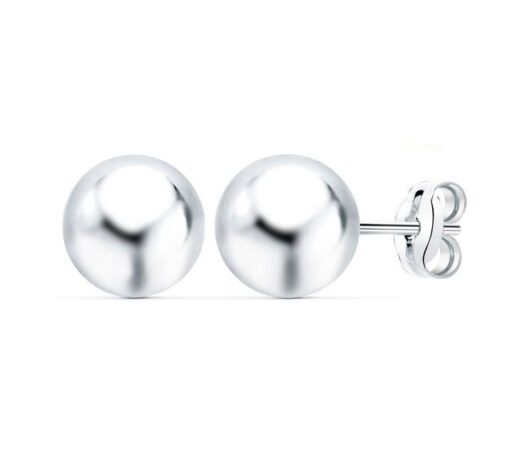 Pendientes plata bola 8mm