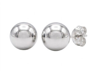 Pendientes plata bola 8mm