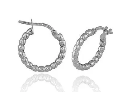 Aros plata bolitas 20mm