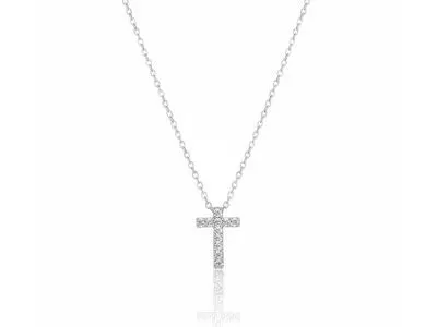 Colgante cadena plata letra