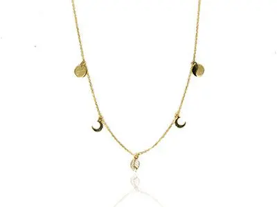 Gargantilla oro colgantes mini