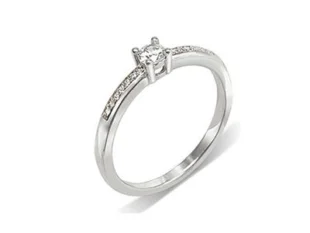 Solitario compromiso plata circonitas