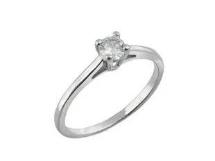 Solitario plata garras circonita