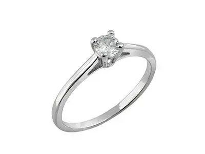 Solitario plata garras circonita