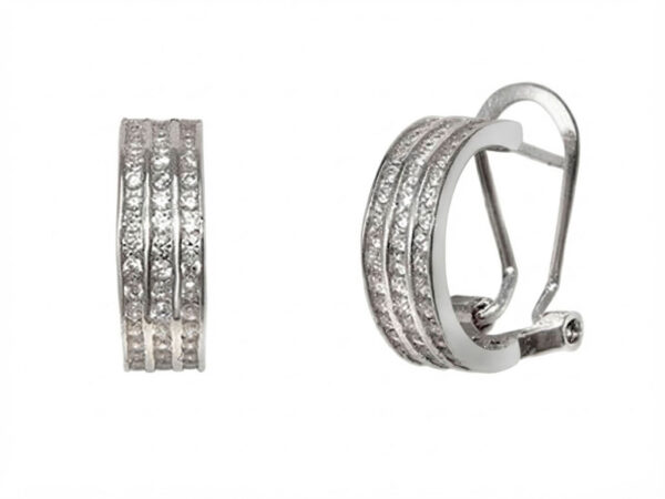 Pendientes aro circonitas omega