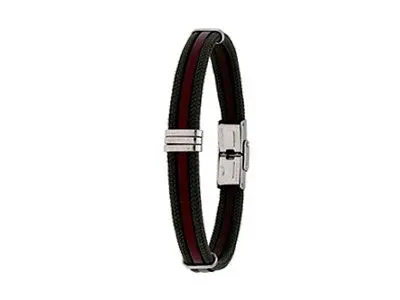 Pulsera cuero verde militar