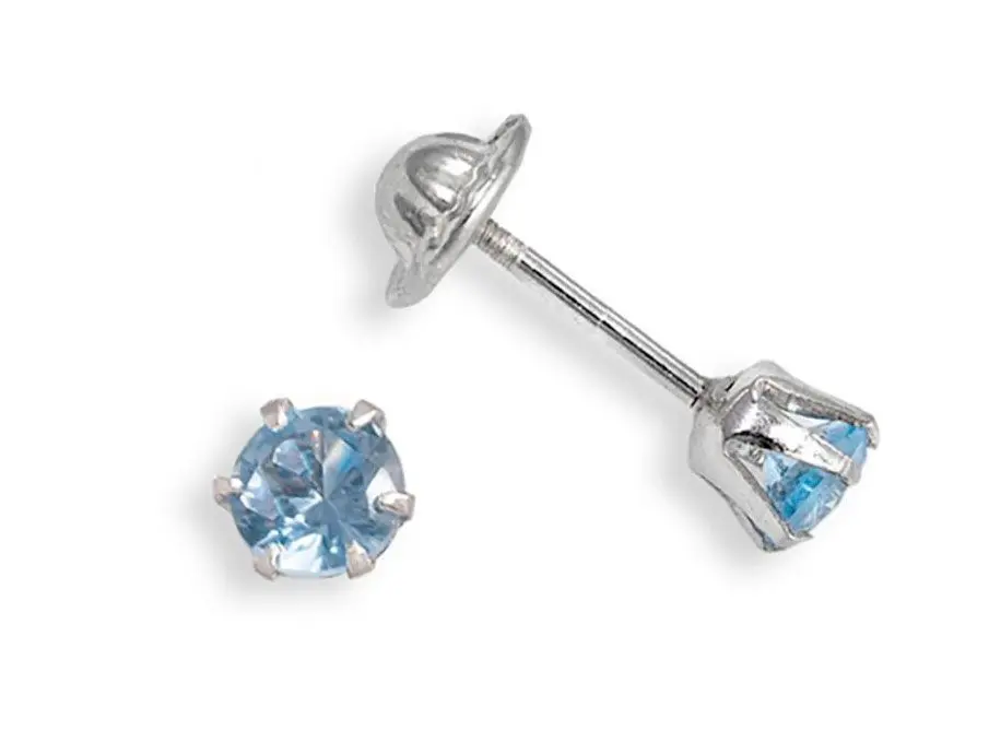 pendientes plata azul garras