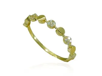 Anillo botones oro amarillo